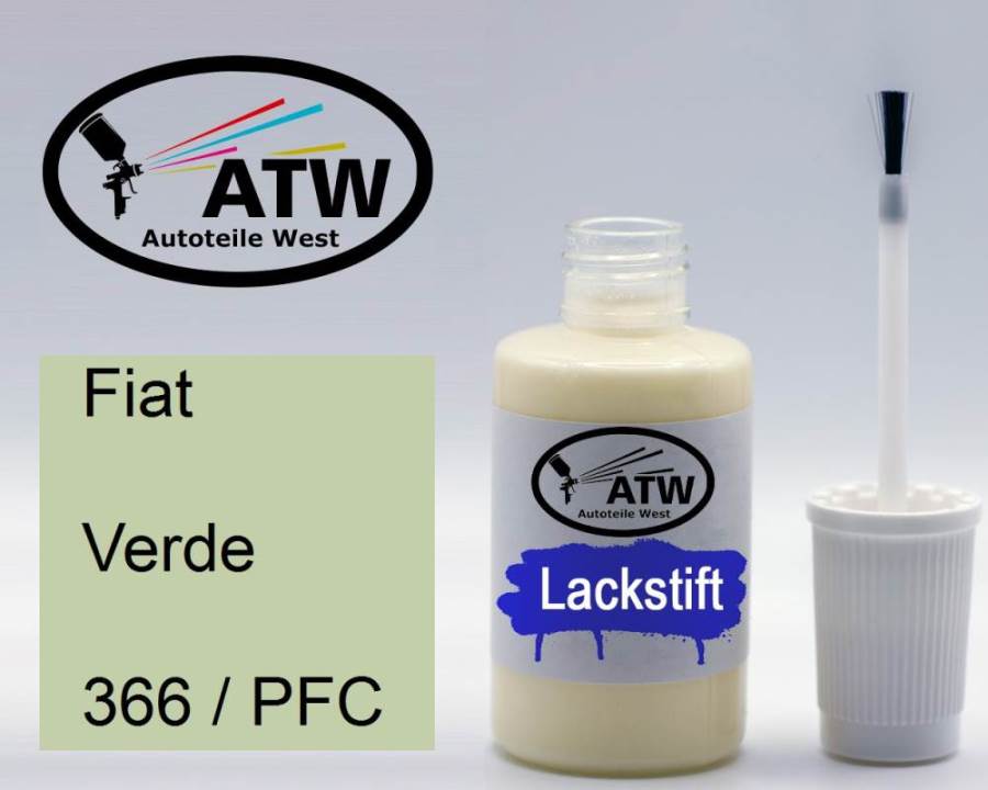 Fiat, Verde, 366 / PFC: 20ml Lackstift, von ATW Autoteile West.